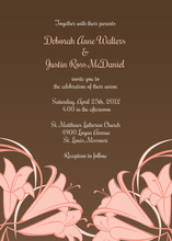 Vintage Brown Floral Wedding Shower Invitations