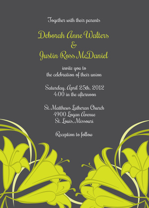 Modern Yellow Tulips RSVP Cards