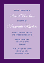 Stylish Simple Lavender Border Invitation