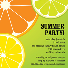 Lime Citrus Cooler Wedges Invitation