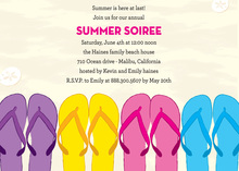 Colorful Sandals Beach Party Invitation