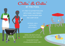 Silhouettes Summer Outdoor Grilling Party Invitations