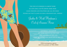Hula Dancer Ocean Hawaii Invitations