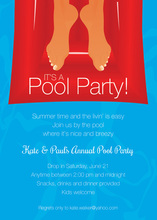 Relaxed In Floating Cozy Pool Invitations
