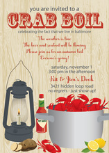 Delicious Crab Boil Party Invitations