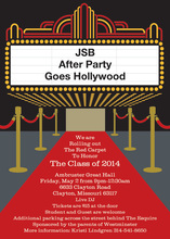 Classic Red Carpet Party Invitations