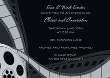 Black Frames Movie Invitations