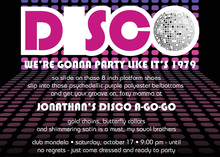 Retro Fun Disco Party Invitations