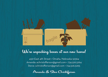 Many Boxes Teal Announcement Invitations