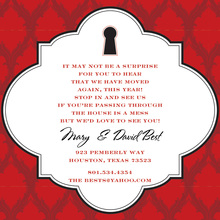 Red Sucess Keyhole Invitations