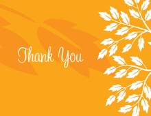 Breeze Leaves Orange Thank You Cards