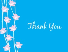 Posy Branch Blue Thank You Cards