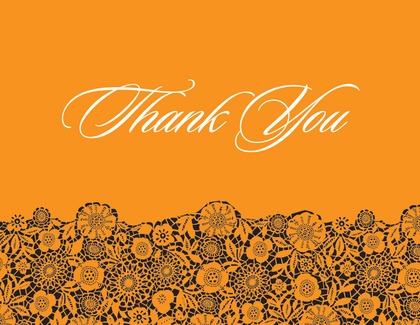 Black Patterned Thank You Cards