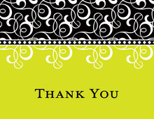 Modern Victorian Style Thank You Cards