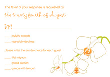 Blooming Orchid Orange RSVP Cards