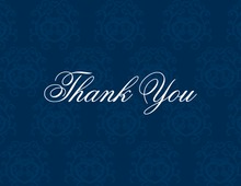 Gold Glitter Stars Navy Thank You Cards