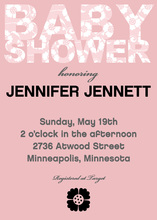 Baby Patterns Pink Shower Invitation