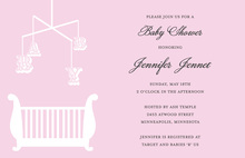 Antique Mobile Traditional Pink Invitations
