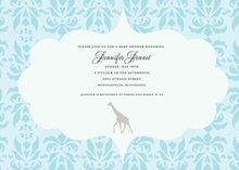 Blue Bashful Giraffe Invitation
