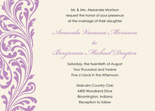 Formal Rococo Violet Invitations