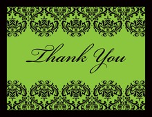 Classy Rustic Green Thank You Cards