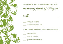 Swaying Palms Lime RSVP Cards