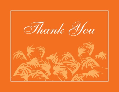 Swaying Palms Blue Thank You Cards