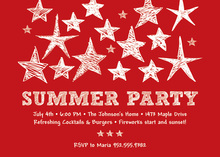 Red All Star Party Invitation