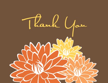Blue Blooms Thank You Cards