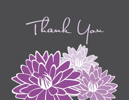 Blue Blooms Thank You Cards