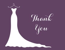 Purple Bridesmaids Thank You Cards