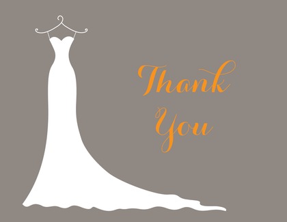 The Gown And The Dresses Thank You Cards