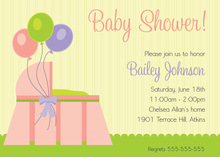 Colorful Baby Crib Invitation