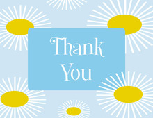 Sunflower Blue Thank You Cards