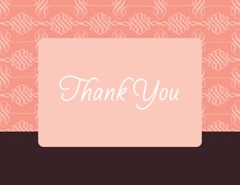 Elegant Swirl Pink Thank You Cards