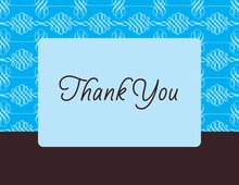 Rich Blue Thank You Cards