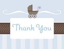 Classic Buggy Boy Thank You Cards