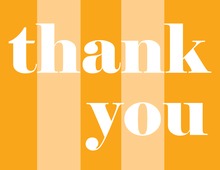 Orange Simple Thank You Cards