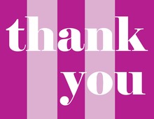 Pink Simple Thank You Cards