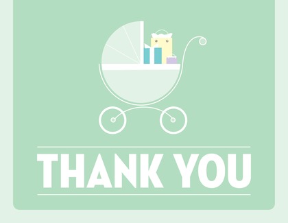 Cute Buggy Lavender Thank You Cards