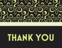 Charming Modern Green Thank You Cards