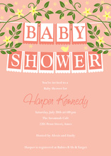 Baby Shower Banner Girl Invitation