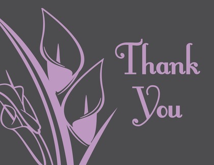 Simple Lilies Red Thank You Cards