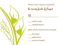 Simple Lilies Lime RSVP Cards