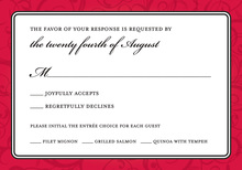Dotty Red Tree RSVP Cards