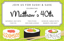 Sushi Placesetting Invitation