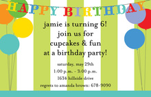 Birthday Decorations Invitation