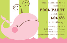 Pink Whale Invitation