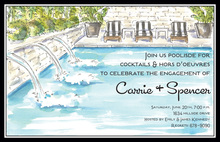 Beautiful Cozy Poolside Grill Invitations