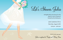 Elegant Tropical Beach Bride Invitations
